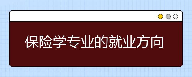 保險學(xué)專業(yè)的就業(yè)方向有哪些?保險學(xué)專業(yè)未來的發(fā)展前景怎么樣?