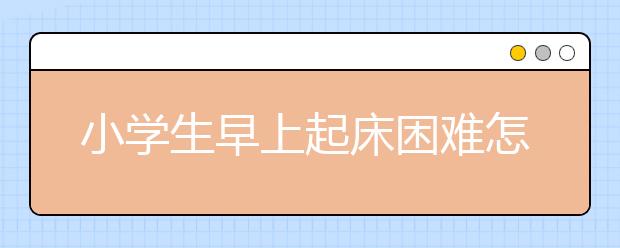 小學(xué)生早上起床困難怎么辦，4招解決孩子起床困難