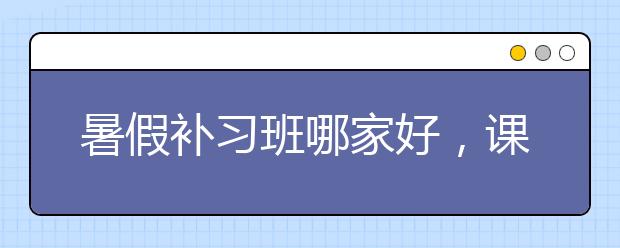 暑假补习班哪家好，课外辅导网暑期全科辅导机构