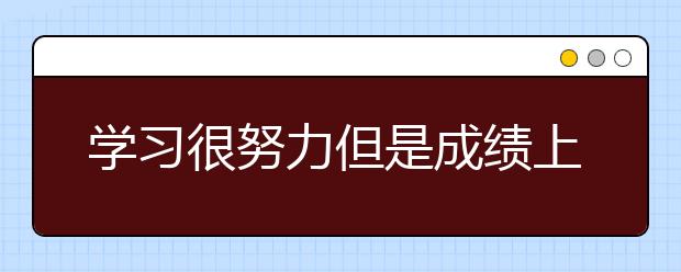 學(xué)習(xí)很努力但是成績上不去，成績上不去四個(gè)真正原因