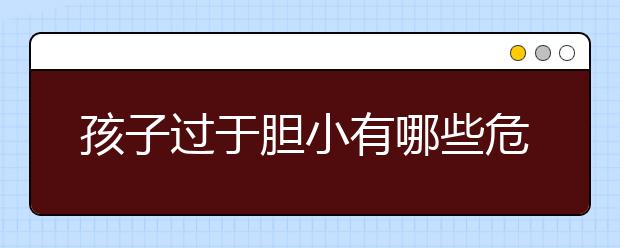 孩子過于膽小有哪些危害，孩子膽小家長怎么鼓勵(lì)孩子？