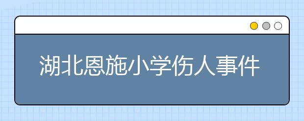 湖北恩施小學(xué)傷人事件致8死2傷！面對(duì)暴力事件, 我們?cè)撛趺崔k？