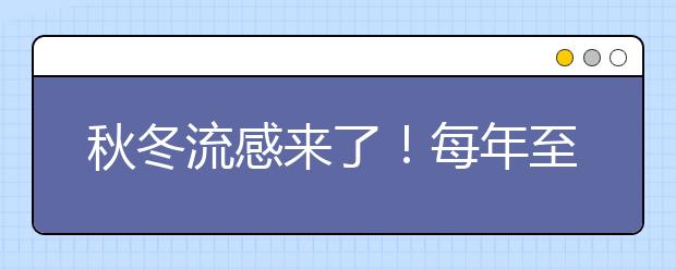 秋冬流感來(lái)了！每年至少導(dǎo)致全球29萬(wàn)人死亡，怎么預(yù)防？