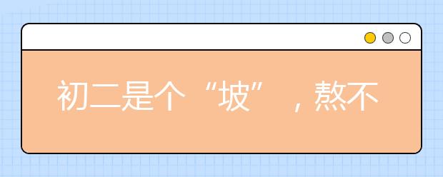 初二是個(gè)“坡”，熬不過去毀前程！附初二全年學(xué)習(xí)規(guī)劃表，家長必看