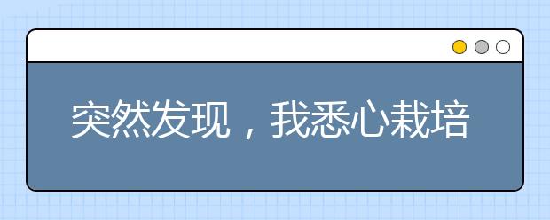 突然發(fā)現(xiàn)，我悉心栽培的孩子，竟成了人群中最平庸的那個(gè)...