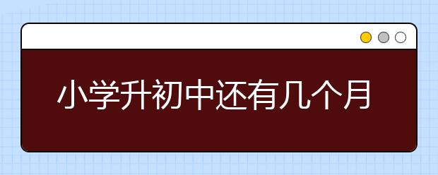 小學(xué)升初中還有幾個月 家長學(xué)生暗自競爭