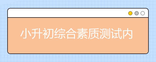 小升初综合素质测试内容是什么？