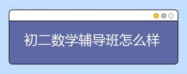 初二数学辅导班怎么样？初二数学辅导班都有哪种？