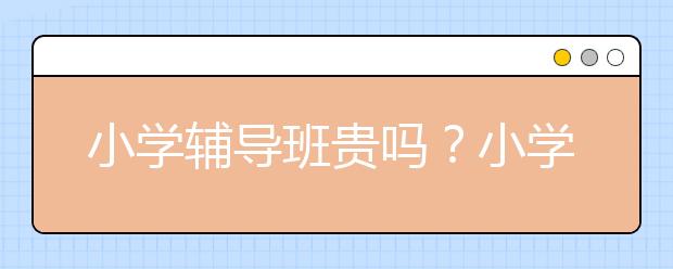 小学辅导班贵吗？小学辅导班学费多少？