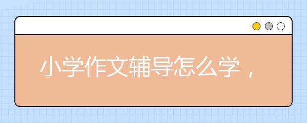 小学作文辅导怎么学，小学作文不会写家长该怎么辅导