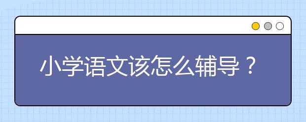 小學語文該怎么輔導？語文輔導推薦