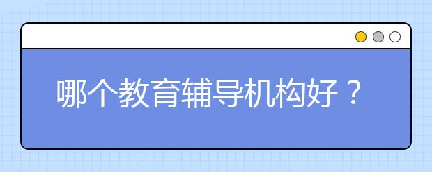 哪个教育辅导机构好？教育辅导机构排行榜