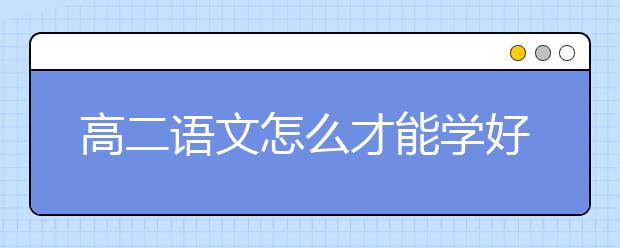 高二语文怎么才能学好？高二语文学习方法