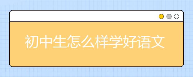 初中生怎么样学好语文？必须养成的十大习惯！