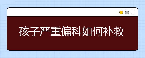 孩子严重偏科如何补救 专注教育个性化课程补救