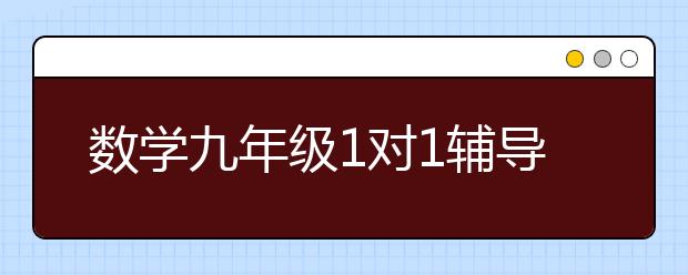 數(shù)學(xué)九年級1對1輔導(dǎo)，初中九年級數(shù)學(xué)輔導(dǎo)