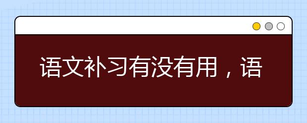 语文补习有没有用，语文补习哪最好