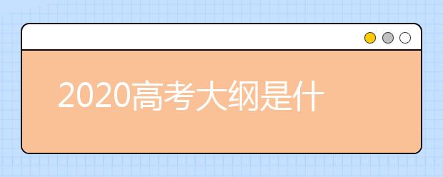 2020高考大纲是什么？高三学生如何应考？