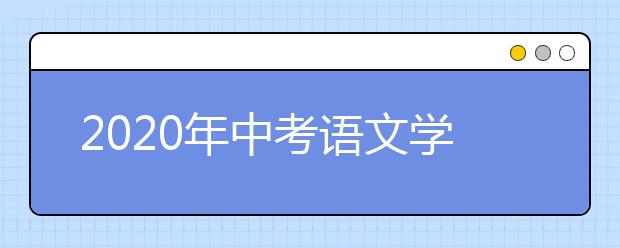 2020年中考语文学习总攻略