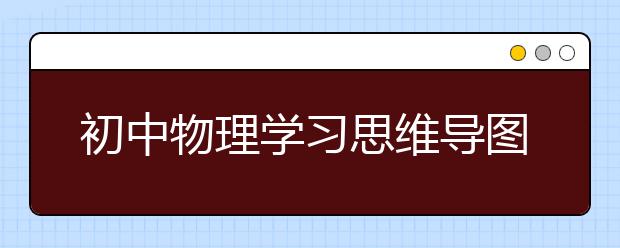 初中物理学习思维导图