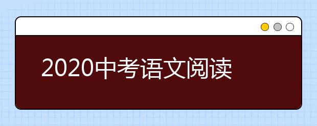 2020中考语文阅读理解“押题”