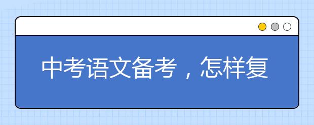 中考语文备考，怎样复习中考语文？