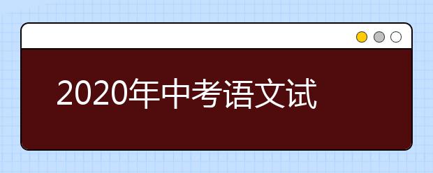 2020年中考语文试题，2020中考语文试卷