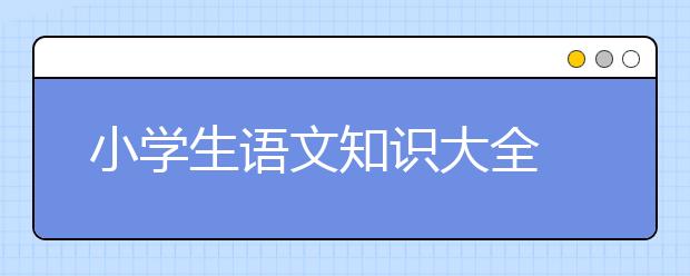 小学生语文知识大全 小学生语文必备常识归纳