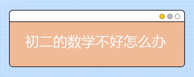 初二的数学不好怎么办，初二数学如何提高