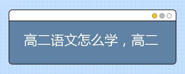 高二语文怎么学，高二语文如何拿高分