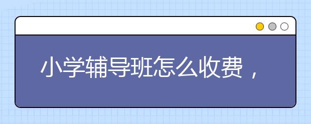 小学辅导班怎么收费，小学辅导班一小时多少钱