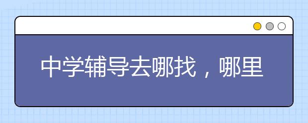 中学辅导去哪找，哪里有正规的中学辅导