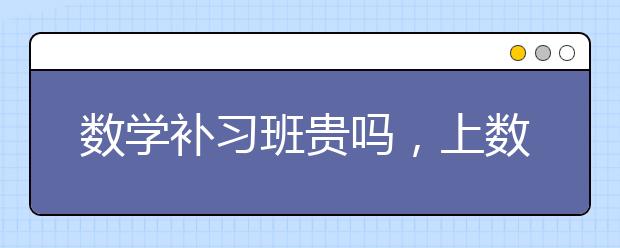 数学补习班贵吗，上数学补习班要多少钱