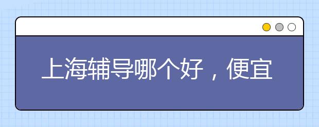 上海辅导哪个好，便宜的收费标准多少钱