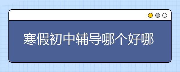 寒假初中辅导哪个好哪个好，收费标准价格多少钱