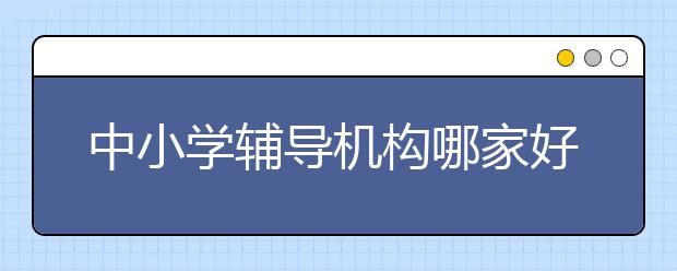 中小学辅导机构哪家好？如何选择中小学辅导机构?