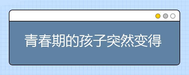 青春期的孩子突然变得内向，这是什么原因？