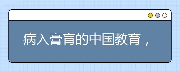 病入膏肓的中国教育，该何去何从