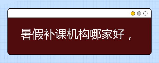 暑假补课机构哪家好，暑假补课怎么选择