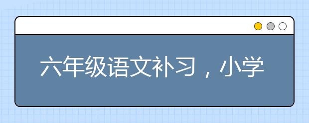 六年级语文补习，小学6年级语文辅导