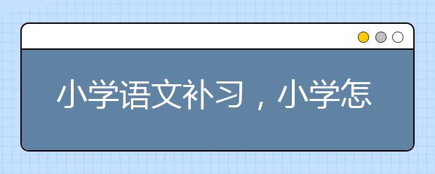 小学语文补习，小学怎么复习效果最好
