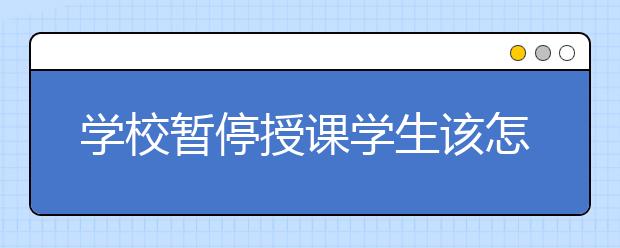 学校暂停授课学生该怎么办？要不要找网络补习班？