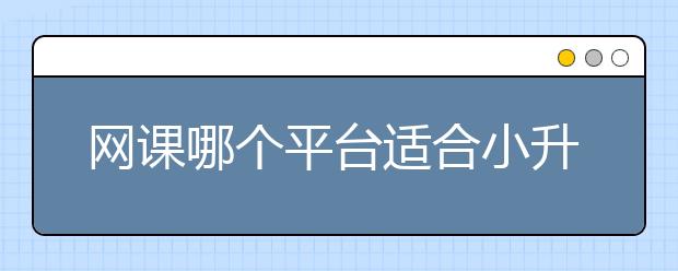 网课哪个平台适合小升初？小升初网校哪个好？