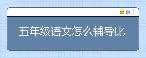 五年级语文怎么辅导比较好？小学五年级语文该如何辅导？