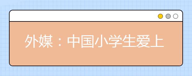 外媒：中国小学生爱上网 2017年高达68%