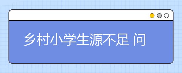 鄉(xiāng)村小學(xué)生源不足 問題該怎么解決？