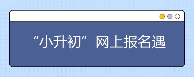 “小升初”网上报名遇麻烦 报名复审是关键