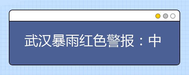 武汉暴雨红色警报：中小学校停课