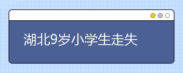 湖北9岁小学生走失 警方冒雨寻找终找回