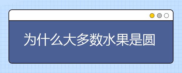 為什么大多數(shù)水果是圓形的？上?！肮_紛”團(tuán)隊(duì)告訴你